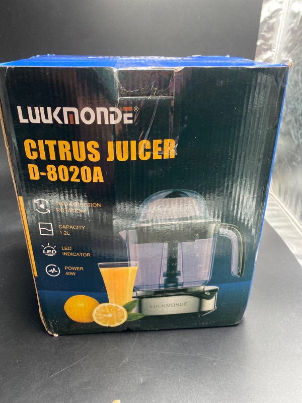 Photo 3 of Electric Citrus Juicer 1.2L Large Volume, Orange Juicer with Powerful Motor and LED Working Lamp, Electric Lemon Squeezer for Orange Lemon Lime Grapefruit by LUUKMONDE