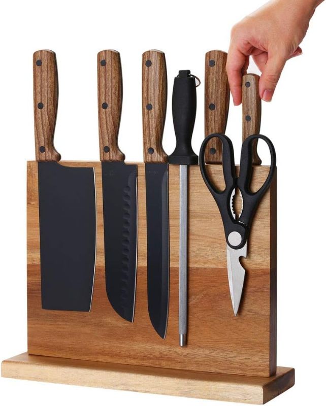 Photo 2 of Home Kitchen Magnetic Knife Block Holder Rack Magnetic Stands with Strong Enhanced Magnets Multifunctional Storage Knife Holder