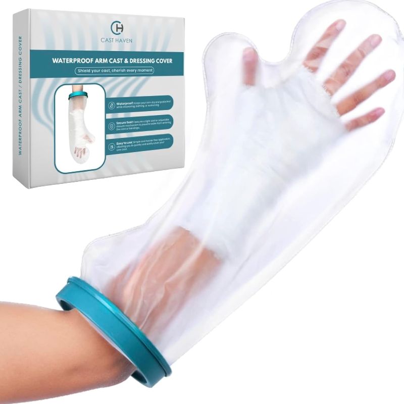 Photo 1 of 100% Waterproof Half Arm Cast Covers for Shower Adult - Innovative Seal Technology for Seamless Shower - Reusable Cast Protector for Shower Arm, Fingers & Wrists (Wound Covers for Hand Cast)