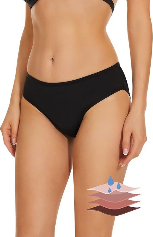 Photo 1 of Medium Period Swimwear Bikini Menstrual Leakproof Swim Bottoms UPF 50+ Waterproof Brief Light Flow for Women Girls Teens