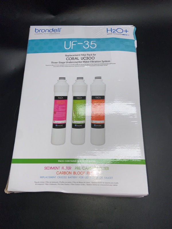 Photo 3 of Brondell H2O+ Coral UC300 Three-Stage Undercounter Water Filtration System (UF-35 Replacement Filters)