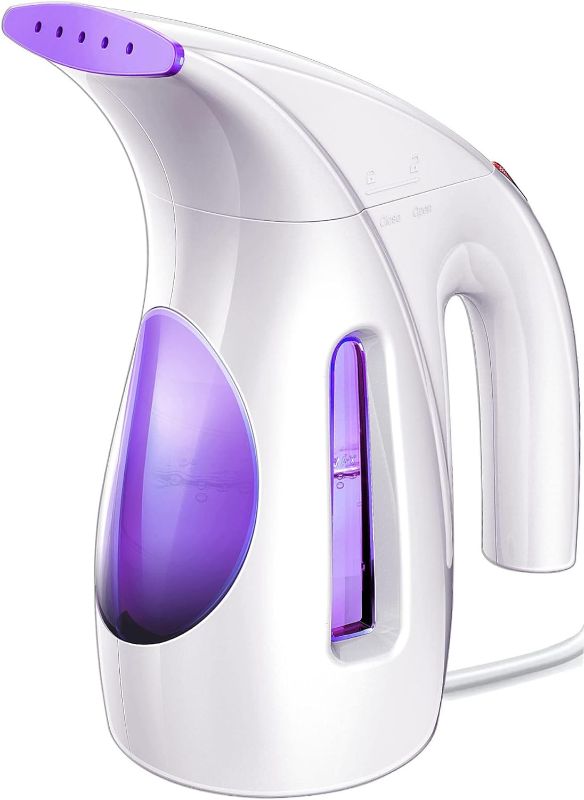 Photo 1 of HiLIFE Steamer for Clothes, Portable Handheld Design, 240ml Big Capacity, 700W, Strong Penetrating Steam, Removes Wrinkle, for Home, Office and Travel(ONLY FOR 120V) (Purple)