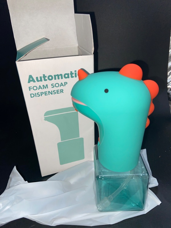 Photo 2 of Automatic Soap Dispenser,Foaming Touchless Soap Dispenser for Kids,IPX6 Waterproof Cute Dinosaur Foam Smart Hand Soap Dispenser for Bathroom,Fun Gifts for Kids(8.7oz)