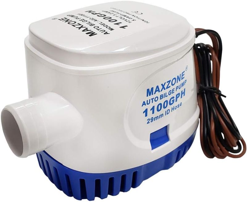 Photo 1 of Automatic Submersible Boat Bilge Water Pump 12v 1100gph Auto with Float Switch (Blue - Automatic)