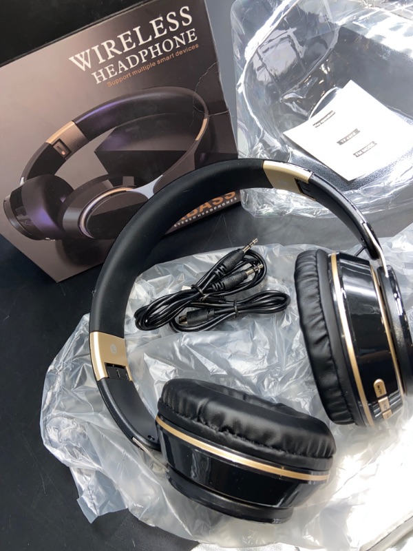 Photo 1 of FG-07s Wireless Headphone Bluetooth Over Ear Foldable Stereo Headsets XBASS (Black)