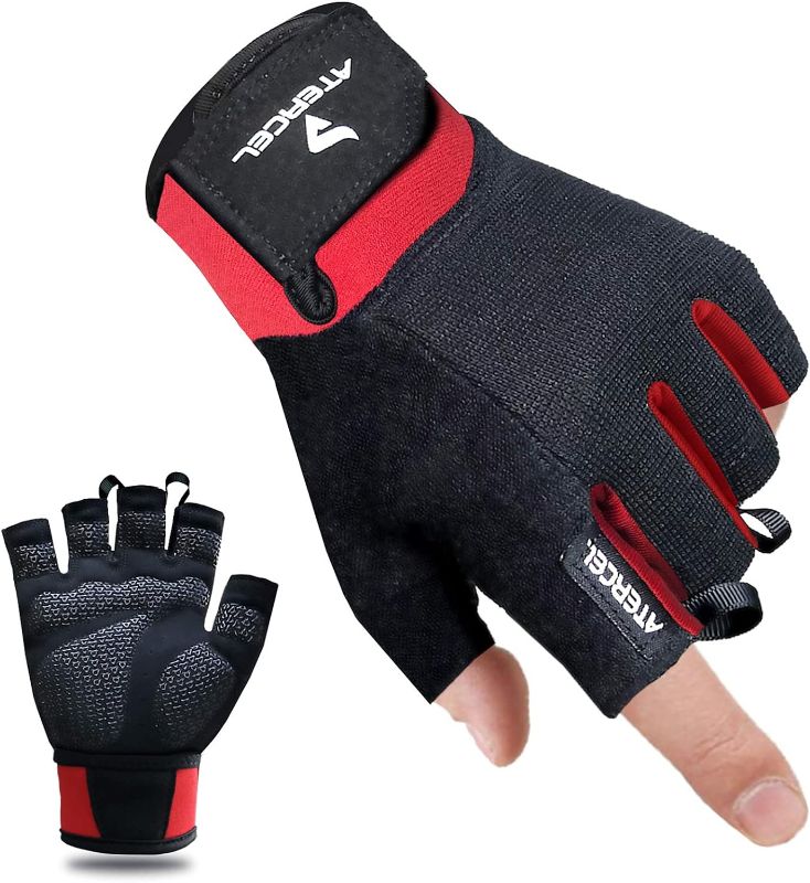 Photo 1 of MEDIUM ATERCEL Workout Gloves for Men and Women, Exercise Gloves for Weight Lifting, Cycling, Gym, Training, Breathable and Snug fit