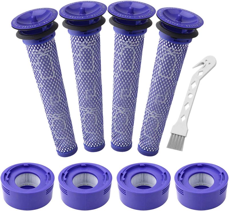 Photo 1 of Lemige 4 Pre-Filters and 4 Post-Filters Replacement Compatible with Dyson V7, V8 Animal and Absolute Vacuum, Compare to Part 965661-01 and 967478-01