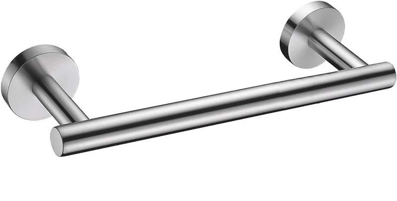 Photo 1 of 3-Pieces Set Brushed Nickel Bathroom Hardware SUS304 Stainless Steel Round Wall Mounted - Includes 12" Hand Towel Bar, Toilet Paper Holder, Robe Towel Hooks,Bathroom Accessories Kit