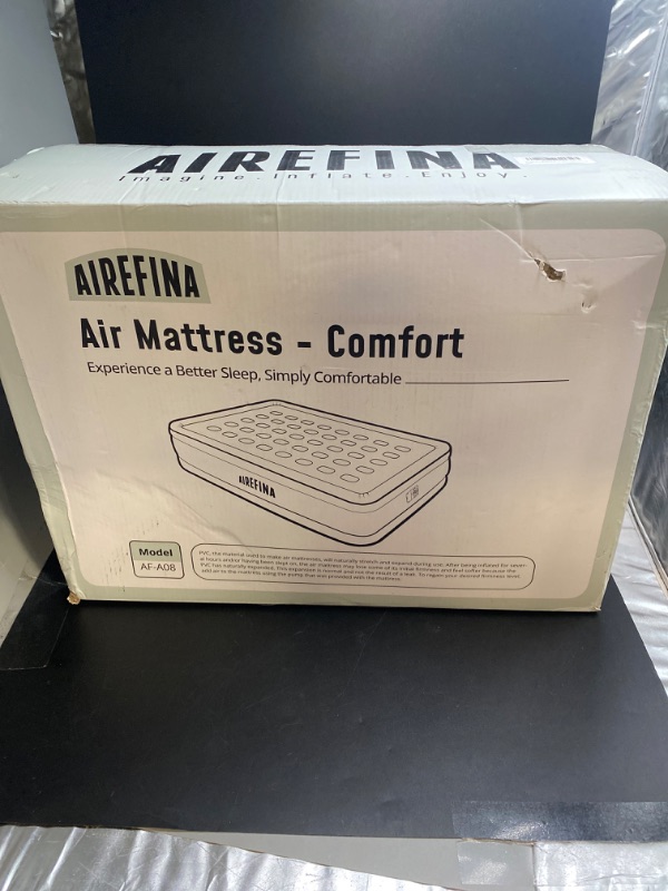 Photo 2 of Airefina Air Mattress Queen with Built in Pump for Guest, Upgraded 18" Blow Up Inflatable Mattress Portable with Carrying Bag Home Camping Colchones Inflables 3 Mins Quick Inflation Deflation Air Bed