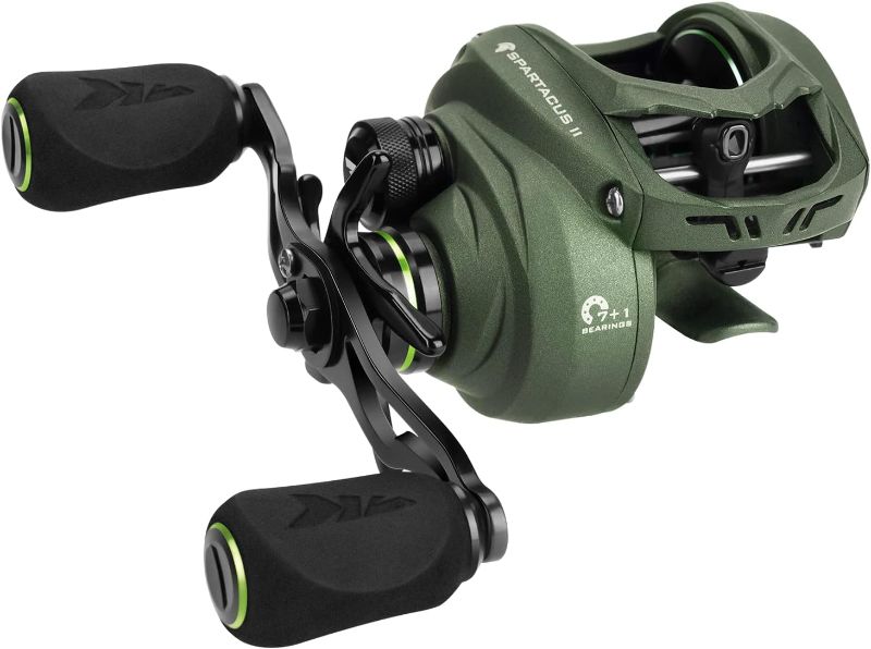 Photo 1 of KastKing Spartacus II Baitcasting Fishing Reel, 6oz Ultralight Baitcaster Reel, Super Smooth with 17.6 LB Carbon Fiber Drag, 7.2:1 Gear Ratio, 39mm Palm Perfect Lower Profile Design