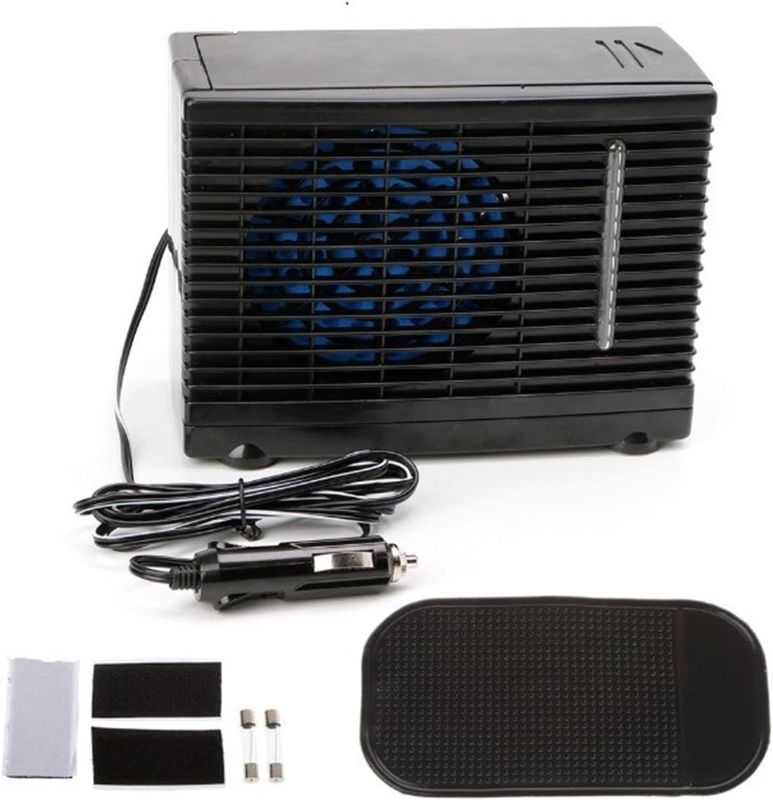 Photo 1 of 12V Car Air Conditioner Fan, Portable Car Cooling Fan Cigarette lighter Mini Air Cooler Evaporative Water Cooling Fan MISSING CHARGER***