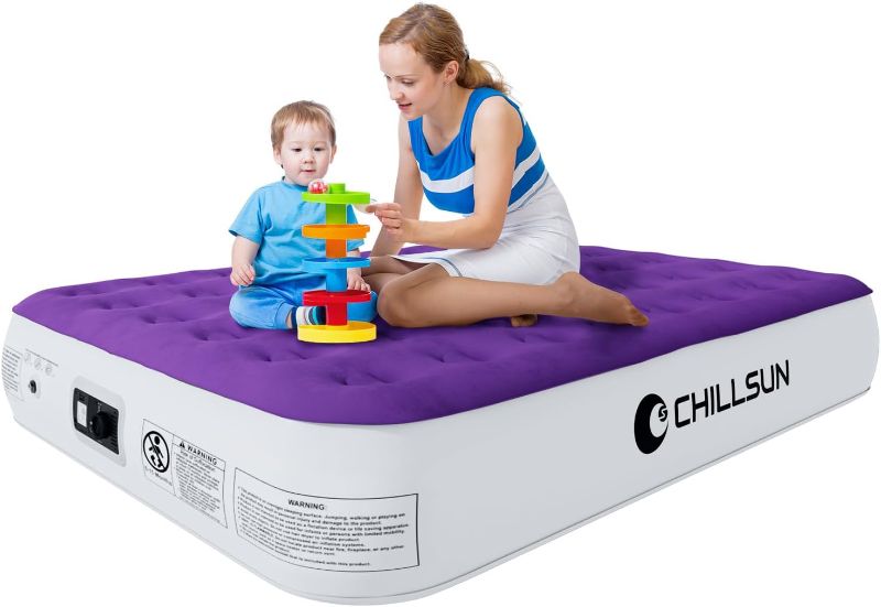 Photo 1 of CHILLSUN Queen Air Mattress with Built in Pump,Elevated Durable Inflatable Mattresses with Storage Bag,13"Fast&Easy Inflating Blow Up Airbed,Camping Accessories for Travel&Guests&Home,2024 New Version FACTORY SEALED***
