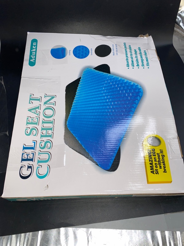 Photo 3 of Gel Seat Cushion, Office Chair Seat Cushion with Non-Slip Cover Breathable Honeycomb Pain Relief Sciatica Egg Crate Cushion for Office Chair Car Wheelchair
