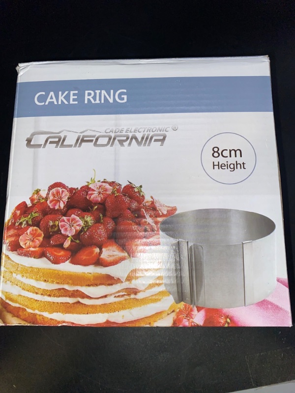 Photo 3 of CALIFORNIA CADE ELECTRONIC Cake Mold-Cake Ring-Adjustable Round Stainless Steel 6 to 12 Inch Cake Mold - Cake Baking Supplies
