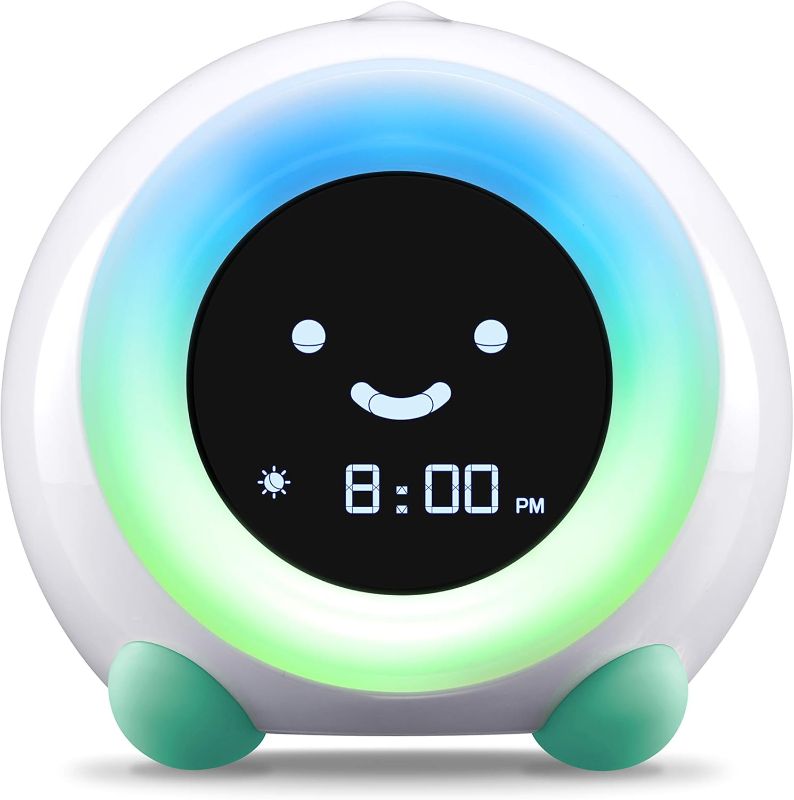 Photo 1 of LittleHippo Mella: All-in-One Kids Trainer, Alarm Clock, Night Light & Sleep Sounds Machine. Encourage Sleep Training with Toddler Alarm Clock, Timer Night Light, Cute Kids Room Decor - Tropical Teal
