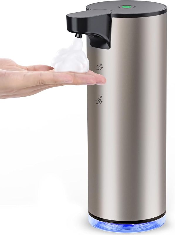 Photo 1 of Automatic Soap Dispenser Foam Rechargeable: Touchless Soap Dispenser Stainless Steel with Sensor for Bathroom Kitchen
