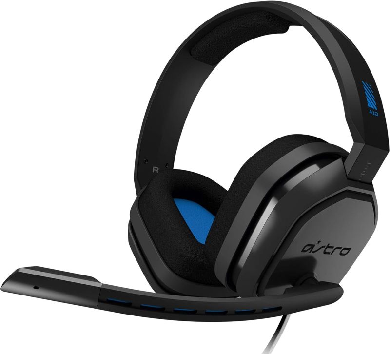 Photo 1 of ASTRO Gaming A10 Wired Gaming Headset, Lightweight and Damage Resistant, ASTRO, 3.5 mm Audio Jack, for Xbox Series X|S, Xbox One, PS5, PS4, Nintendo Switch, PC, Mac- Black/Blue
