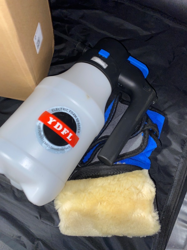 Photo 1 of Electric Foam Sprayer with USB, Electric Pressurized Foam Sprayer for Car Washing,Foam Sprayer Suitable for Home, Garden and Car Beauty and Cleaning,Car Washing Accessories?1.5 Liters?MISSING CHARGER** USED**
