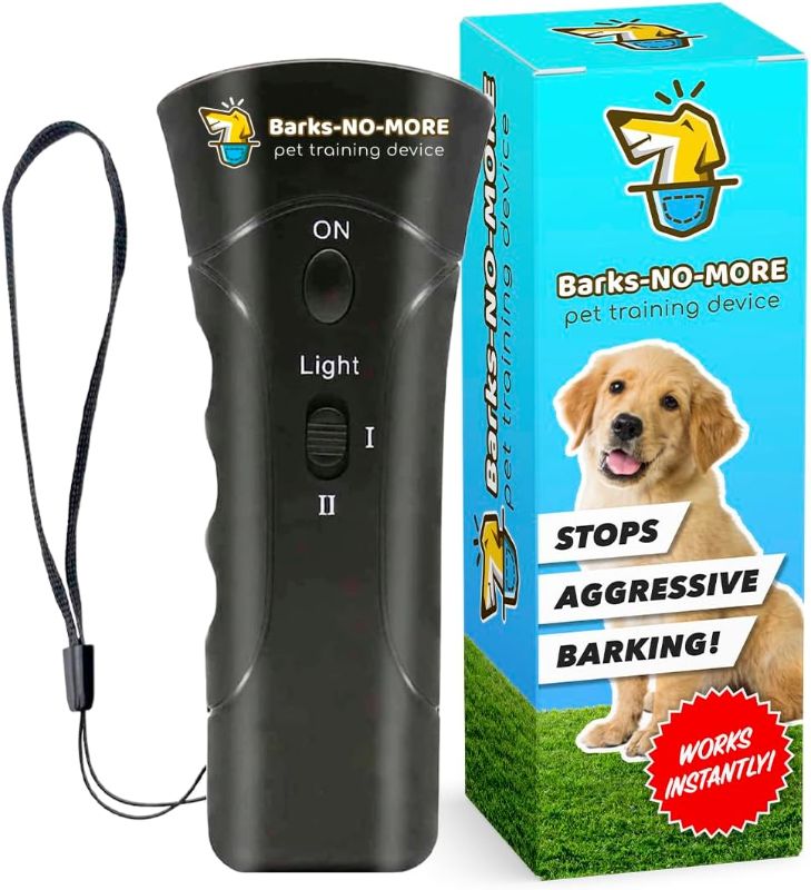 Photo 1 of Barks No More Dog Training Device & Bark Deterrent - Stop Barking Without Hurting Your Pet - Just Point & Press!, Black
