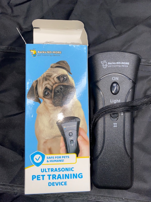 Photo 2 of Barks No More Dog Training Device & Bark Deterrent - Stop Barking Without Hurting Your Pet - Just Point & Press!, Black
