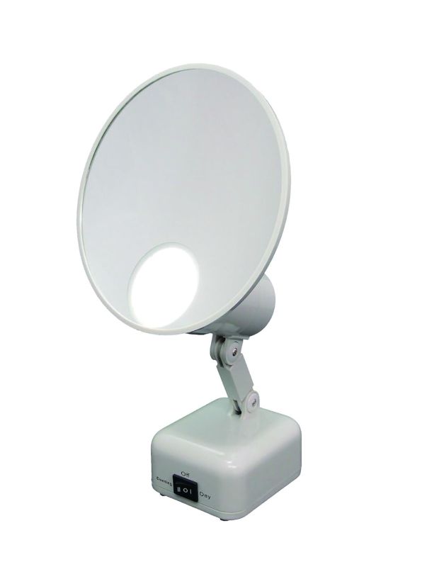 Photo 1 of Floxite 15X Supervision Magnifying Mirror Light, Dove White
