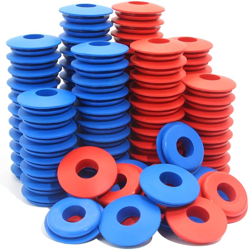 Photo 1 of 100pcs Glad Hand Seals Rubber 50pcs Red & 50pcs Blue Truck Gladhand Seals Polyurethane Seal Round Washers Grommets Gaskets for Semi Trucks Trailers Tractors, Parts Number 10028
