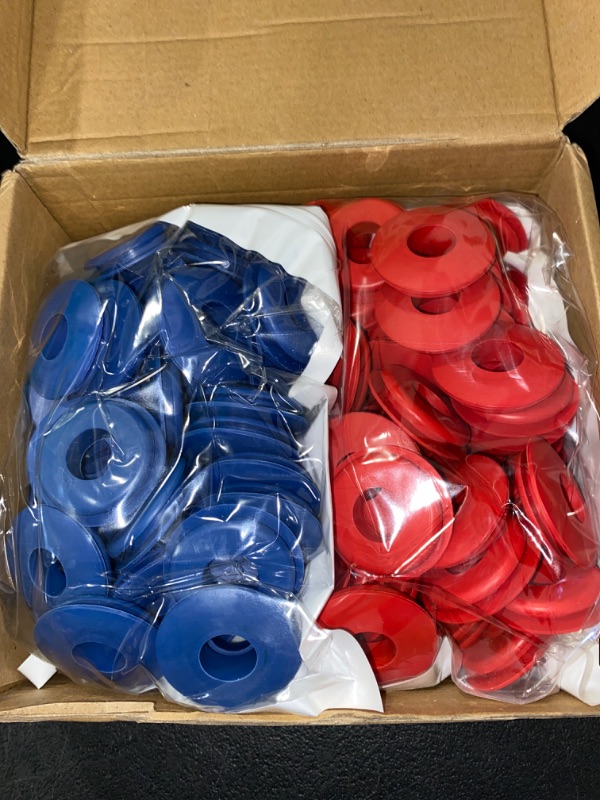 Photo 2 of 100pcs Glad Hand Seals Rubber 50pcs Red & 50pcs Blue Truck Gladhand Seals Polyurethane Seal Round Washers Grommets Gaskets for Semi Trucks Trailers Tractors, Parts Number 10028
