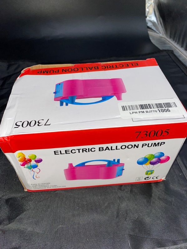 Photo 3 of ** FINAL SALE – SOLD AS IS **  Electric Balloon Pump Model 73005 with 2 nozzles for Latex Balloons, Balloon Pump Inflator 600 W for Birthday Party Weddings Corporate Events Home Decoration MISSING 2 NOZZLES**
