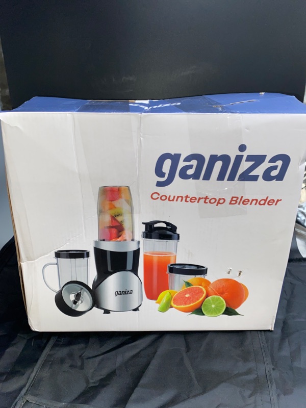 Photo 3 of Ganiza Smoothie Blender, 900W Blender for Shakes and Smoothies, 15-Piece Personal Blender and Grinder Combo for Kitchen, Smoothies Maker with 4 BPA-Free Portable Blender Cup, Nutritious Recipe MISSING PARTS** 
