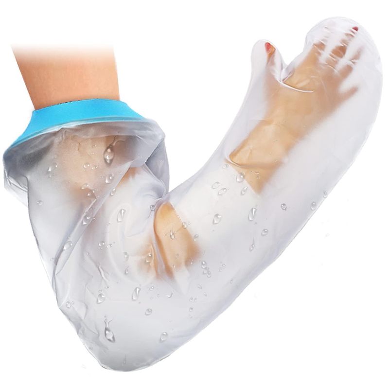 Photo 1 of Cast Covers for Shower Arm Adult Waterproof Long full Protector Cover Soft Comfortable Watertight Seal to Keep Wounds Dry Bath Bandage Broken Hand,Wrist,Finger,Elbow Reusable Durable
