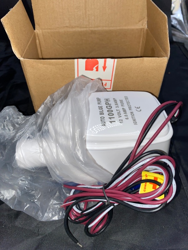 Photo 2 of Dontmiss Automatic Submersible Small Boat Bilge Pump 12v 1100gph Auto with Float Switch bilge pump for boat(Outlet Diameter?1 1/8") (1100GPH)
