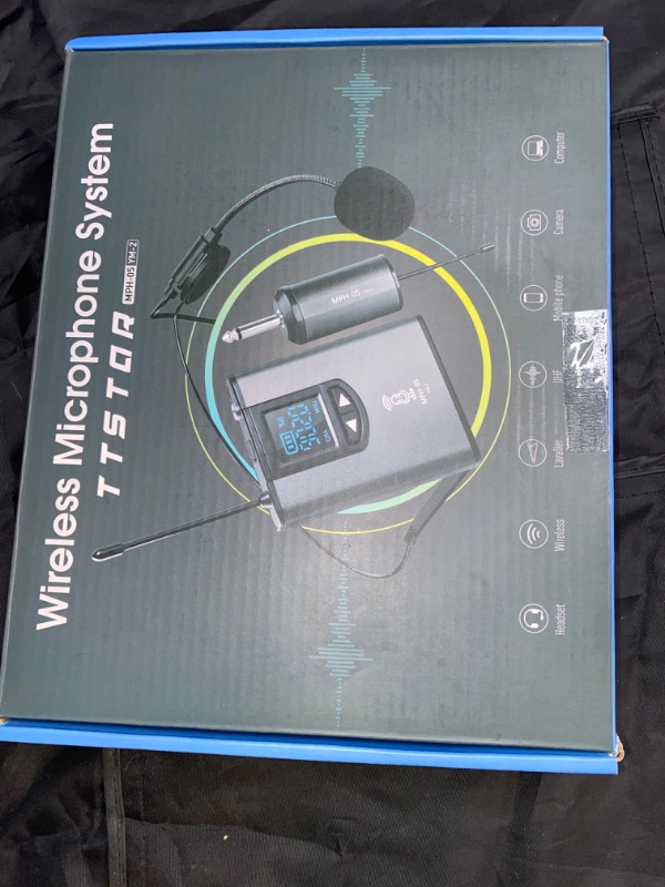 Photo 1 of ttstar Wireless Microphone System Headset/Stand/Lavalier Mic with Rechargeable Bodypack Transmitter Receiver for PA Speaker, Camera, Recording, Teaching, Church
