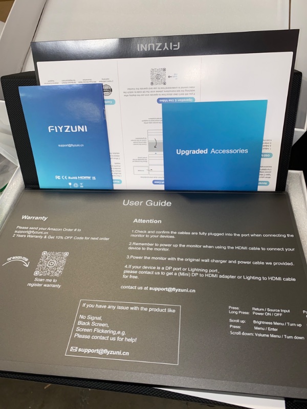 Photo 2 of FIYZUNI Portable Monitor Touchscreen 14 inch, IPS Touch Screen Monitor 1920x1200 Display with USB C HDMI for Laptop/PC/Phone/Xbox/Switch/PS4/Raspberry pi, Computers Monitors
