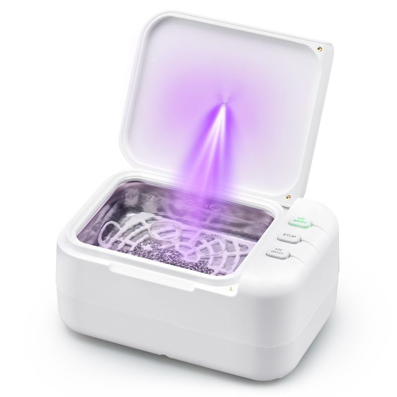 Photo 1 of CREWORKS Ultrasonic Cleaner Machine, Ultrasound Cleaning Pod for Jewelry Gold Silver, 46Khz Sonic Jewelry Cleaner Machine for Ring Earring Watch Coins Toys, Mini Cleaner Machine, 200ml
