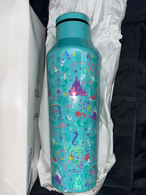 Photo 2 of Corkcicle x Disney Princess Ariel Sport Canteen Insulated Tumbler, 20 oz – Reusable Water Bottle Keeps Beverages Cold for 25 Hours & Hot 12 Hours – Cupholder Friendly Tumbler with Screw-On Cap 
