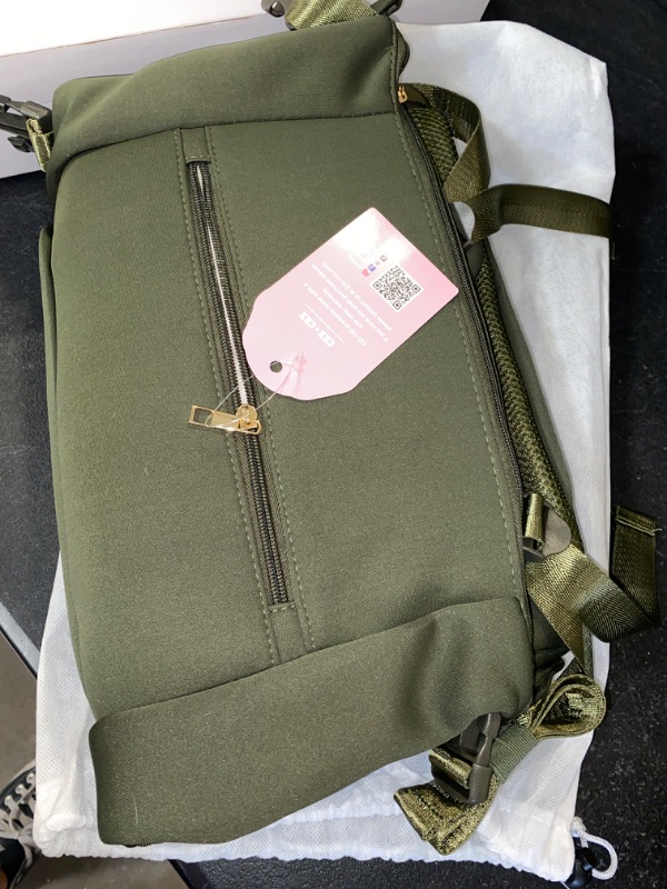 Photo 2 of CEI-CEI Neoprene Diaper Bag Backpack with Changing Pad, Large Newborn Baby Maternity Bags Travel Tote with Insulated Pockets (Army Green)
