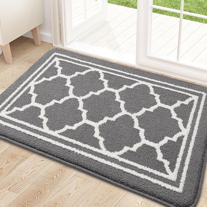 Photo 1 of Buganda Indoor Door Mat, Resist Dirt and Absorbent Entrance Mat, Anti-Slip, Low Profile Inside Floor Mat Doormat for Entryway (32x20 inches, Grey) NEW WITHOUT TAGS**
