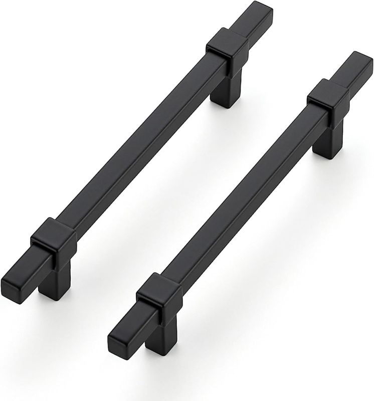 Photo 1 of 30 Pack Black Cabinet Handles - 5" Hole Center Cabinet Pulls Matte Black Drawer Pulls Cabinet Hardware Kitchen Handles for Cabinets
