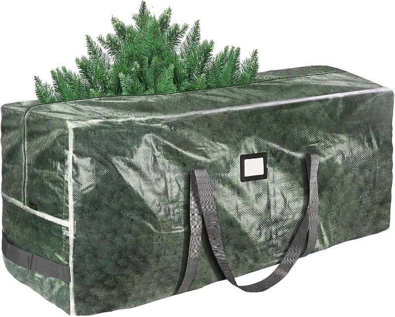 Photo 1 of BALEINE 5.5 ft Christmas Tree Storage Bag, Heavy Duty Extra Large Artificial Christmas Tree Bag with Reinforced Handles and Dual Zippers Wide Opening (Transparent, 7.5 ft)
