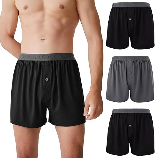 Photo 1 of XL 3PACK BAMBOO COOL Mens Boxer Shorts Underwear Soft Comfortable Breathable Knit Boxers Short for Men 
