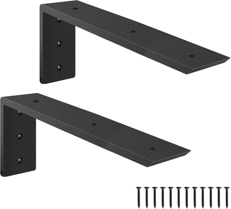 Photo 1 of Countertop Support Brackets 16 inch,Heavy Duty Countertop Brackets 16''x 6''x2.5'' for Granite,L Bracket Metal Corbels for Quartz,Granite,Wood,Concrete and Laminate Countertops(2 Pack)
