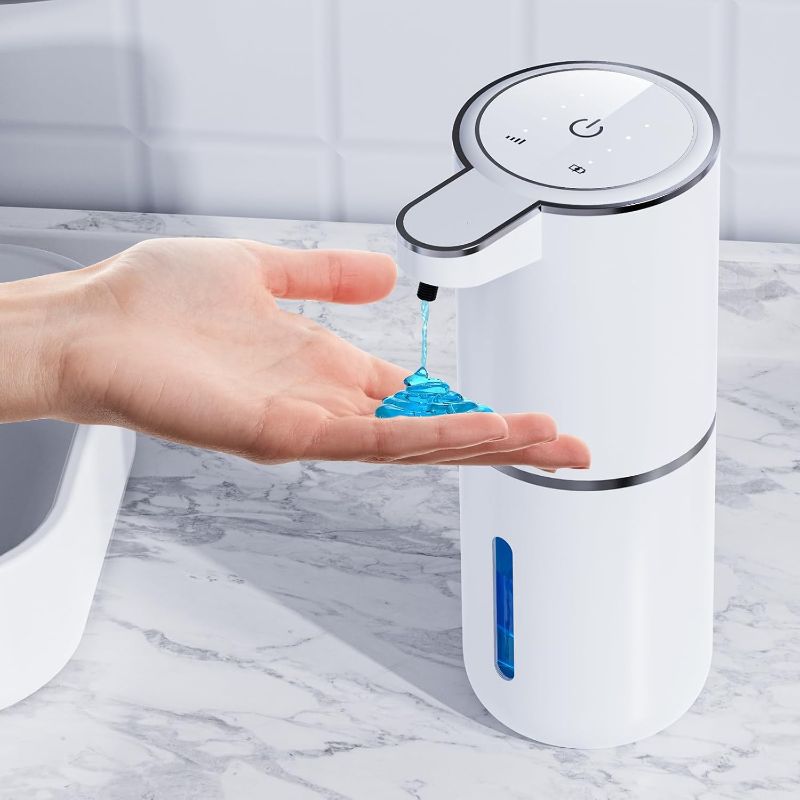 Photo 1 of Automatic Liquid Soap Dispenser,380ml Wall Mount Touchless 4 Gear Adjustable Electric Liquid Soap Dispenser,USB Rechargeable with Infrared Motion Sensor for Bathroom,Kitchen,Office
