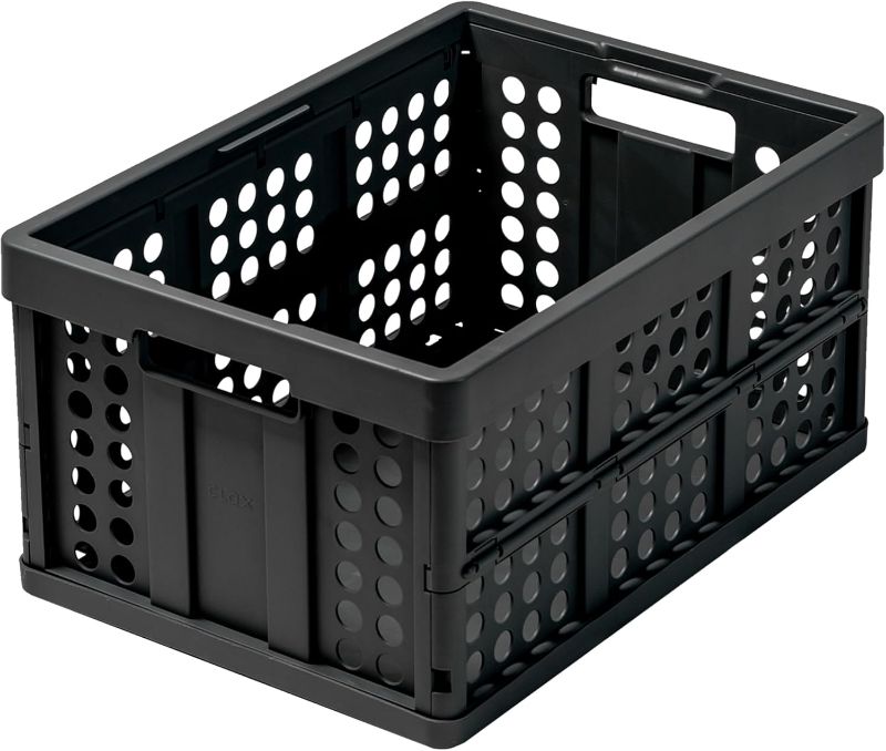 Photo 1 of Clax® crate | folding box | basket | 48 qt (12 gal) | black
