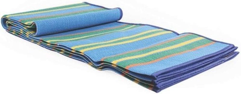 Photo 1 of Camco Handy Mat with Strap, Perfect for Picnics, Beaches, RV and Outings, Weather-Proof and Resistant (Blue/Green - 60" x 78") - 42805
