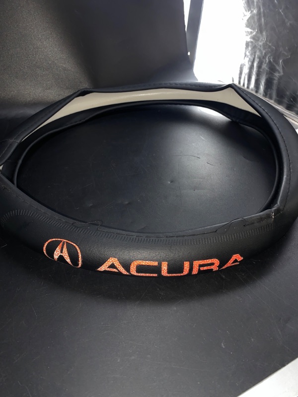 Photo 1 of Custom-Fit for Acura Steering Wheel Cover, Premium Leather Car Steering Wheel Cover with Logo, Non-Slip, Breathable, for Acura Accessories (B-Style,for Acura)
