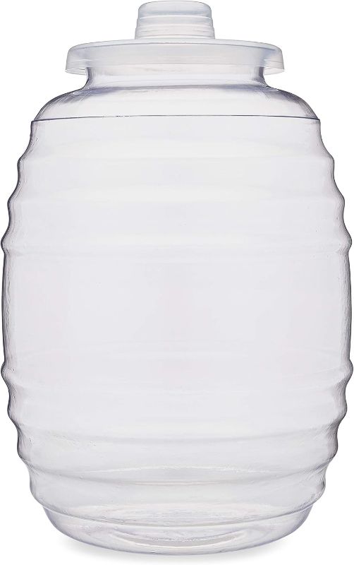 Photo 1 of CHAMPS 3 Gallon Agua Fresca Container - Large Refillable Plastic Jug Vitroleros Para Aguas Frescas Containers, Beverage Storage Dispenser - Ideal for Water, Horchata, Juice, and Outdoor Use (No Spout)
