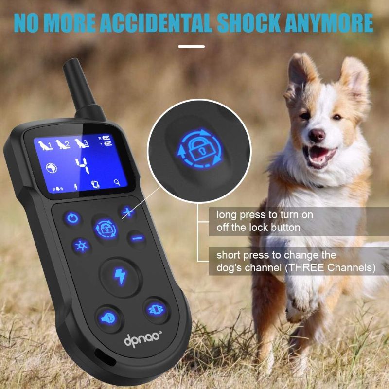 Photo 1 of Dog Training Collar, Waterproof Shock Collars for Dog with Remote Range 2600ft, 3 Training Modes, Beep, Vibration and Shock, Electric Dog Collar for Small Medium Large Dogs
