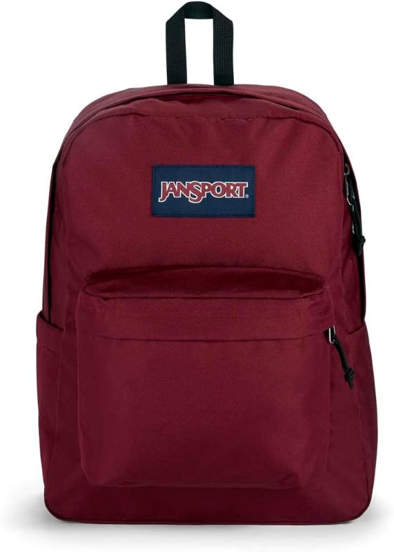 Photo 1 of JanSport Superbreak Plus Backpack - Work, Travel, or Laptop Bookbag with Water Bottle Pocket - Russet Red
