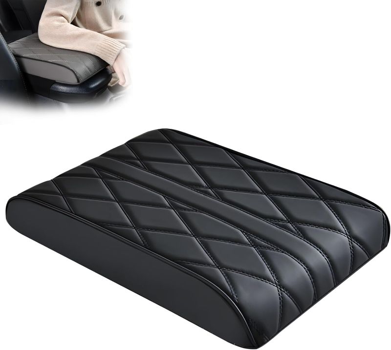 Photo 1 of Center Console Pad, Comfortable Armrest Pillow for Car, Arm Rest Cover for Car,Car Armrest Cushion,Suitable for Most Vehicle, SUV,Not Suitable for Trucks. (Black, Honourable)
