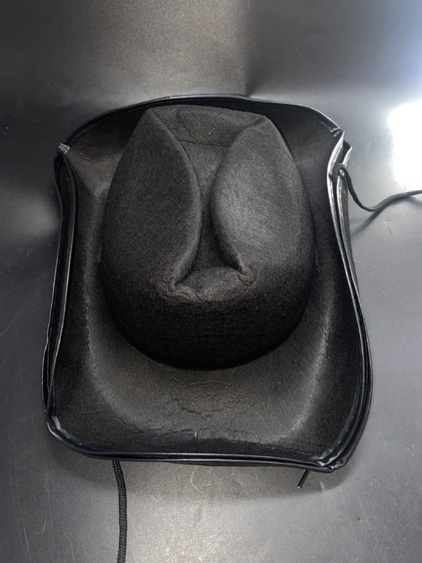 Photo 1 of 2pack Felt Cowboy Hat for Adults Kids Family Matching Vintage Wide Brim Western Hat Rave Party Travel Costume Accessories